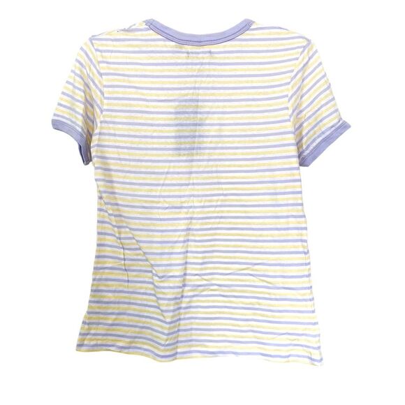 Brave Soul Asos White Striped Retro Embroidered Short Sleeve Shirt Medium - Picture 2 of 4